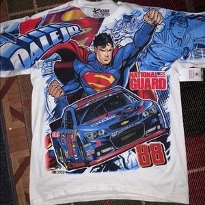 Vintage Chase Authentics Dale Earnhardt Jr Superman Car Shirt Size Medium